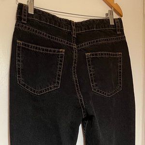 ASOS DESIGN organic cotton blend flare jeans in washed black - BLACK